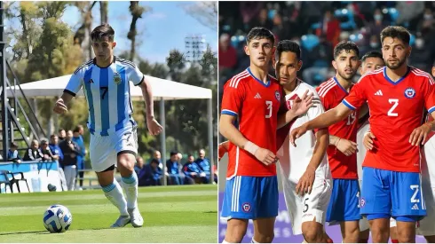 Pablo Solari vs La Roja. Crédito: AFA y Guille Salazar, DaleAlbo.
