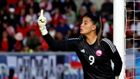 María José Urrutia defendió el arco de la Roja en Santiago 2023.
