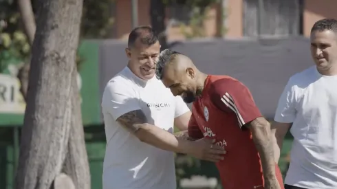 Jorge Almirón y Arturo Vidal
