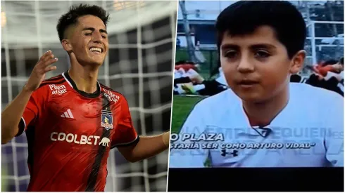 Diego Plaza a los 11 años  y ahora.
