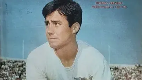 Orlando Aravena en su época de jugador con Colo Colo, durante los años 60.
