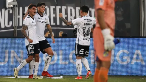 Erick Wiemberg celebra su gol ante Everton.
