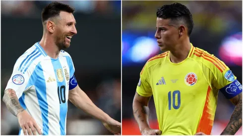 Lionel Messi y James Rodríguez, principales figuras de ambos equipos.
