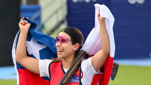 Diversas jugadoras de Colo Colo felicitan a Francisca Crovetto por el oro en París 2024.
