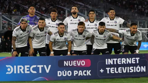 Futbol, Colo Colo vs Cobresal.<br />
Fecha 26, Campeonato Nacional 2024.<br />
Formacion de Colo Colo antes del partido contra Cobresal por primera division disputado en el estadio Monumental en Santiago, Chile.<br />
26/09/2024<br />
Marcelo Hernandez/Photosport
Football, Colo Colo vs Cobresal.<br />
26th turn, 2024 National Championship.<br />
Colo Colo's team before the first division match against Cobresal  at the Monumental stadium in Santiago, Chile.<br />
26/09/2024<br />
Marcelo Hernandez/Photosport
