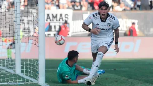 Carlos Palacios festeja su gol en la victoria de Colo Colo por 2-0 ante Huachipato en la fecha 3 del Campeonato Nacional 2024.