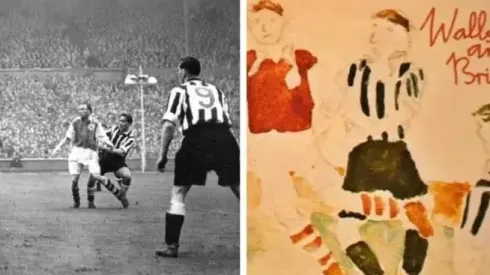 El dibujo de John Lennon y la mítica foto de la final de la FA Cup 1952.
