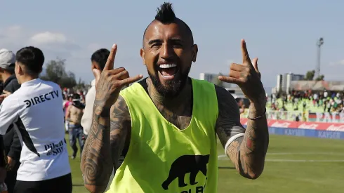 Vidal habló este lunes tras el entrenamiento de Colo Colo.
