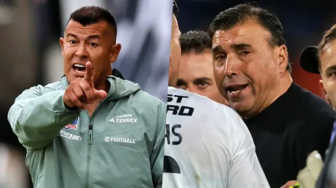 Jorge Almirón y Héctor Robles terminaron calientes tras empate de Colo Colo vs Wanderers. | Imagen: Photosport.
