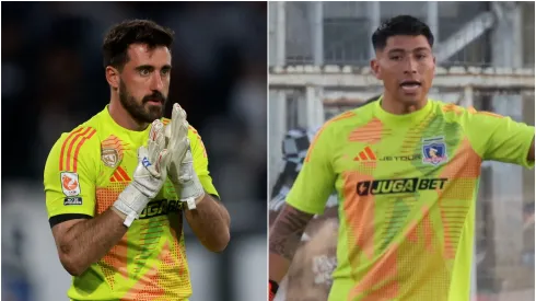 Fernando de Paul y Brayan Cortés pelean por un puesto en el arco de Colo Colo.
