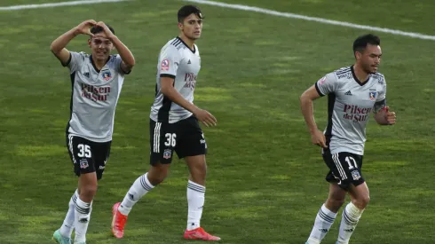 Joan Cruz, Pablo Solari y Gabriel Suazo en aquella final de Copa Chile 2021.

