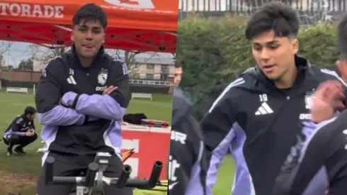Damián Pizarro sorprendió en entrenamiento de Colo Colo.
