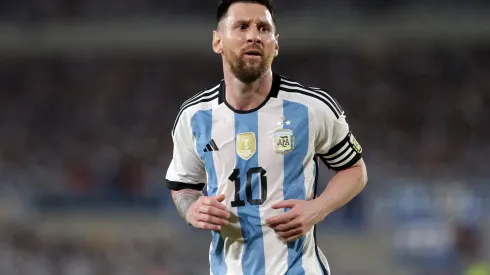 BUENOS AIRES, ARGENTINA – MARCH 23:  Lionel Messi of Argentina looks on during an international friendly between Argentina and Panama at Estadio Mas Monumental Antonio Vespucio Liberti on March 23, 2023 in Buenos Aires, Argentina. (Photo by Daniel Jayo/Getty Images)
