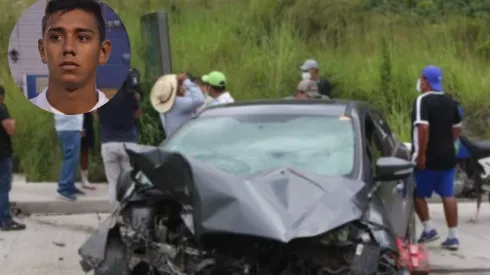 Mayron Flores sufre un fuerte accidente con su auto en Tegucigalpa