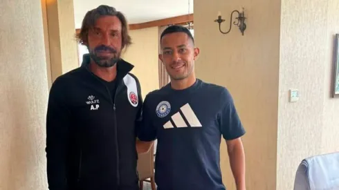 Jimmy Marín presumió encuentro con Andrea Pirlo.
