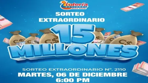 ◉ Lotería Nacional de Nicaragua de HOY: sorteo, resultados y números ganadores martes 6 de diciembre | Lotería Nica Premio Mayor 15 millones.
