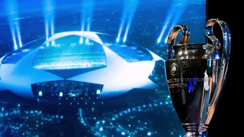 NYON, SWITZERLAND – JUNE 24:  The UEFA Champions League trophy is displayed in the draw room ahead to the UEFA CChampions League Q1 and Q2 qualifying rounds draw at the UEFA headquarters on June 24, 2013 in Nyon, Switzerland.  (Photo by Harold Cunningham/Getty Images)
