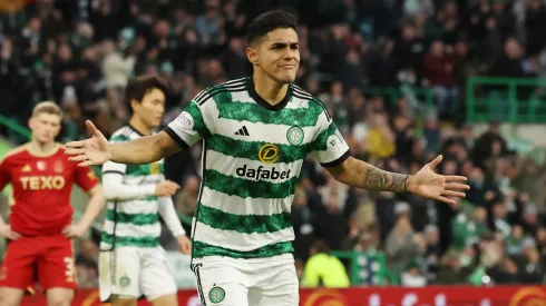 Luis Palma reaccionó y no escondió su motivación tras su gol y triplete de asistencias con el Celtic (Getty Images)
