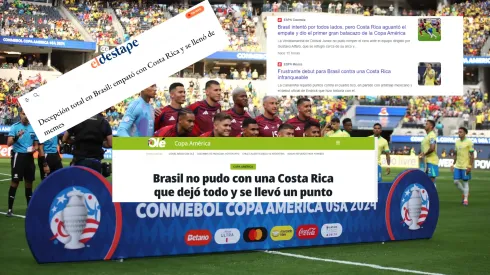 La reacción de la prensa internacional tras el empate de Costa Rica ante Brasil en Copa América 2024
