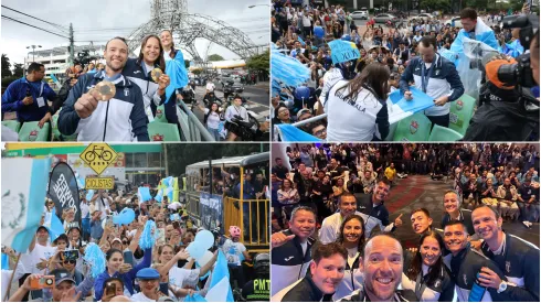 ¡Como héroes! Guatemala dio un gran recibimiento a sus medallistas olímpicos 
