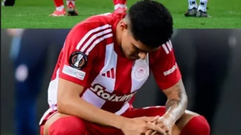Luis Palma se mostró triste tras la eliminación de Olympiacos en la Europa League.
