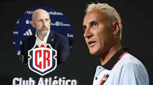 Osael Maroto le responde con firmeza a Keylor Navas.
