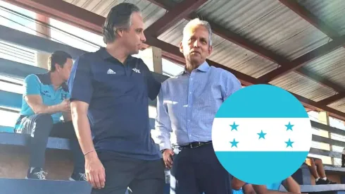 Reinaldo Rueda junto a Nuno Gomes en la alianza que hizo con FIFA.
