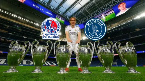 Hondureño se coló en la despedida de Luka Modric en el Bernabéu.
