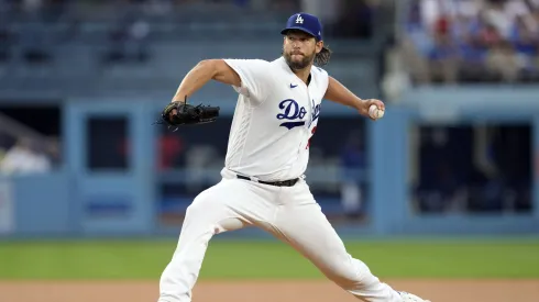 LOS ANGELES, CALIFORNIA – AUGUST 10: Starting pitcher Clayton Kershaw #22 of the Los Angeles Dodgers throws against the Colorado Rockies during the first inning at Dodger Stadium on August 10, 2023 in Los Angeles, California. (Photo by Kevork Djansezian/Getty Images)
