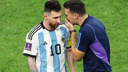 Messi y su reacción a renovación de Scaloni – Getty Images 

