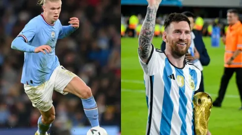 Haaland y Messi / Fuente: Getty Images
