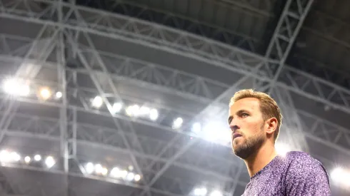 SINGAPORE, SINGAPORE – JULY 26: Harry Kane #10 of Tottenham Hotspur looks on after the 5-1 win over the Lion City Sailors during a pre-season friendly at the National Stadium on July 26, 2023 in Singapore. (Photo by Yong Teck Lim/Getty Images)
