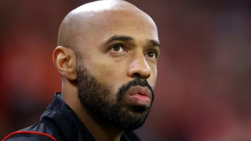 AMSTERDAM, NETHERLANDS – SEPTEMBER 25: Thierry Henry, Assistant coach of Belgium looks on prior to the UEFA Nations League League A Group 4 match between Netherlands and Belgium at Johan Cruijff ArenA on September 25, 2022 in Amsterdam, Netherlands. (Photo by Dean Mouhtaropoulos/Getty Images)
