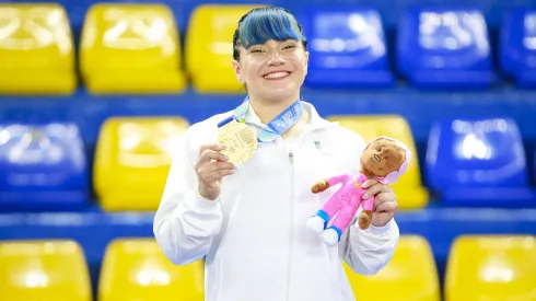 Alexa Moreno con la medalla de Oro en los juegos de Centroamérica y Caribe de San Salvador 2023.
