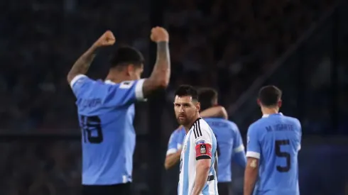 Uruguay celebra el triunfo ante la Argentina de Messi. Foto: Getty Images
