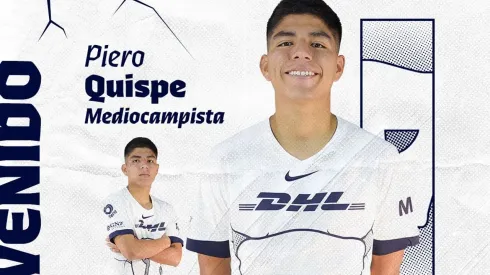 Pumas le dio la bienvenida al peruano Piero Quispe. | @PumasMX
