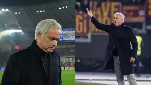 José Mourinho técnico del AS Roma se fue expulsado en la Coppa de Italia. Getty Images
