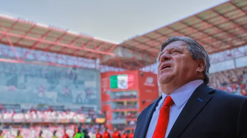 Toluca, Estado de México a 25 de febrero de 2024. Miguel Herrera, durante el partido correspondiente a la jornada 8 de torneo Clausura 2024 de la Liga BBVA MX, entre los Diablos Rojos del Toluca FC y los Xolos de Tijuana, celebrado en el estadio Nemesio Diez. Foto: Imago7/Manlio Contreras
