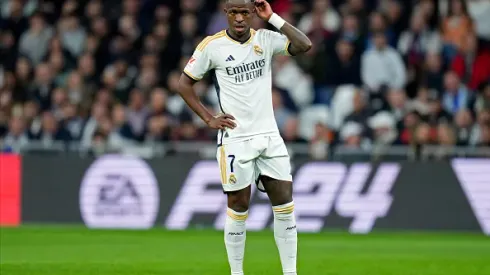 Vinicius Junior of Real Madrid during the La Liga match between Real Madrid and RC Celta played at Santiago Bernabeu Stadium on March 10, 2024 in Madrid, Spain. (Photo by Cesar Cebolla / Pressinphoto / Icon Sport)
