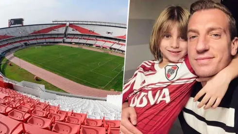 Maxi López y sus hijos: "Ya están bautizados en River"