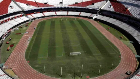 River nunca había jugado sin gente en el estadio Monumental.
