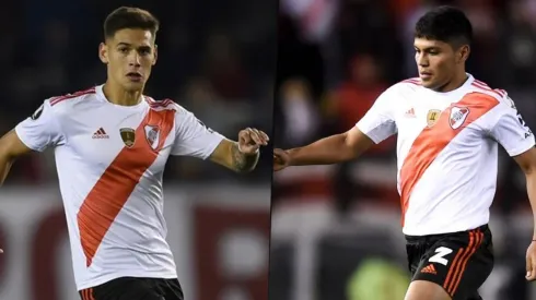 Martínez Quarta y Rojas, la dupla de la zaga central ante Cruzeiro.
