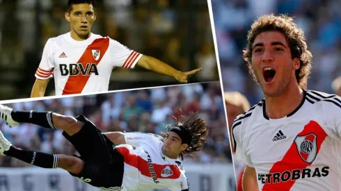 Kranevitter, Falcao e Higuaín, tres con pasado en River.
