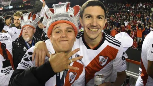 Quintero y Nacho Fernández, dos que aprovecharon el día libre en River.
