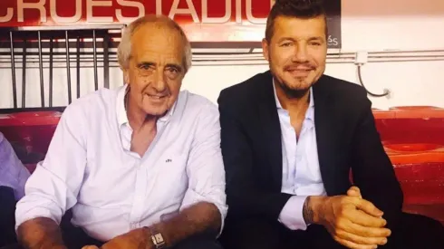 D'Onofrio y Tinelli, compañeros políticos cuando el popular conductor se postuló para ser presidente de la AFA.
