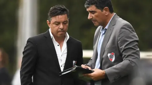 El cuerpo técnico millonario se prepara para afrontar la serie de octavos ante Vélez.
