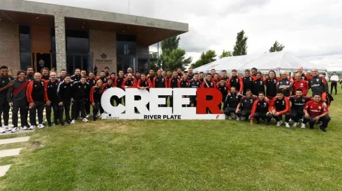 La delegación de River en la bodega boutique Penedo Borges.
