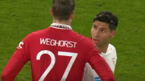 El tenso cruce entre Cachete Montiel y el "Bobo" Weghorst.