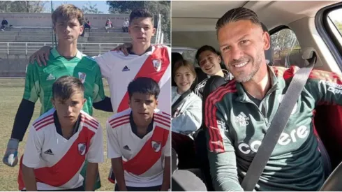 Micho fue a ver a su hijo jugar en la Novena.