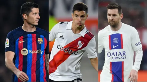 Lewandowski, Nacho Fernández y Messi.